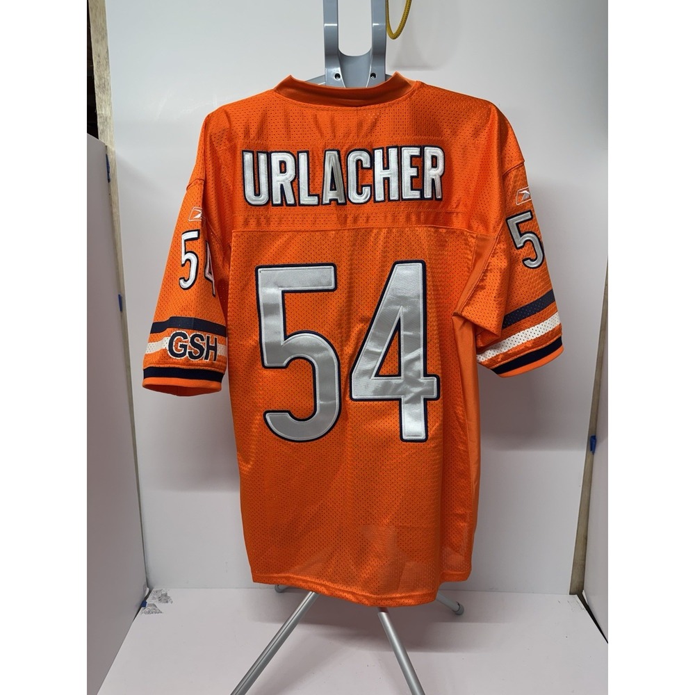 Reebok Chicago Bears Brian Urlacher #54 Orange Stitched NFL Jersey Men's Size 50
